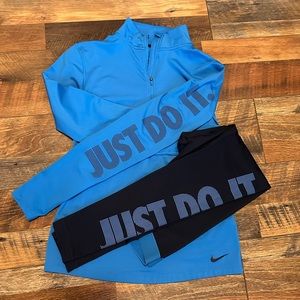 Nike running top and leggings